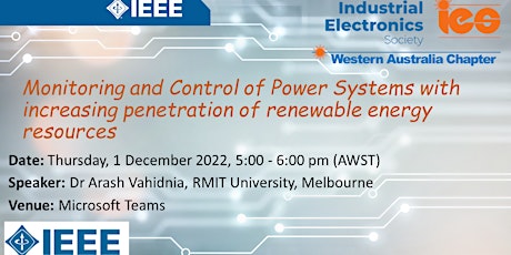 Monitoring and Control of Power Systems with increasing penetration of rene