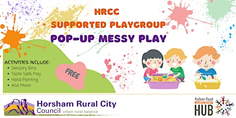 Image principale de HRCC Supported Playgroup MESSY PLAY School Holiday Activity