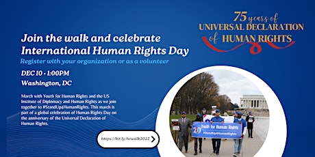 International Human Rights Day Walk by Lincoln Memorial