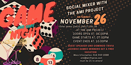 Game Night & Vape  with The AMI Project, LLC