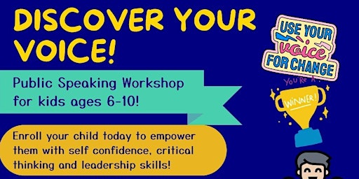 Discover Your Voice! A Public Speaking Holiday Workshop for Children