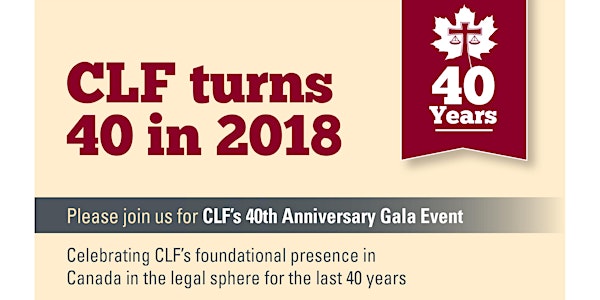 CLF's 40th Anniversary Gala