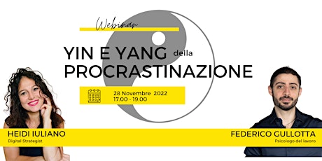 Immagine principale di Yin e Yang della procrastinazione - webinar 