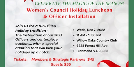Women's Council of REALTORS® Richmond 2022 Holiday Installation Luncheon