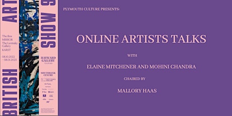 BAS9 - Online Artists Talks with Elaine Mitchener and Mohini Chandra