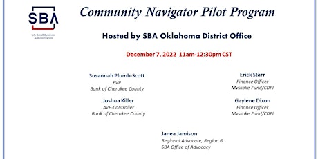 SBA Community Navigator Pilot Program in Oklahoma