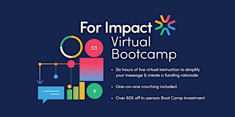 Imagen principal de For Impact Funding Boot Camp: Virtual (Mountain Time)