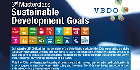 Primaire afbeelding van 3rd Masterclass SDGs