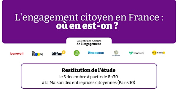 Restitution de l’étude “L’engagement citoyen en France : où en est-on ?”