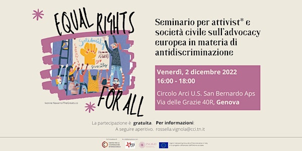 Seminario gratuito "Equal rights for all" sull'antidiscriminazione (Genova)