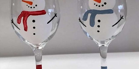 Holiday Happy Hour Wine Glasses - Paint and Sip by Classpop!™