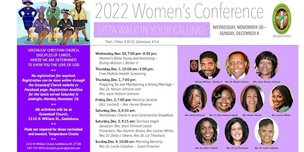 Greenleaf Christian Church 2022 Women's Conference