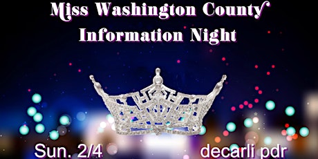 Miss Washington County Informational Meeting primary image