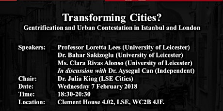 Transforming Cities? Gentrification and Urban Contestation in Istanbul& London primary image