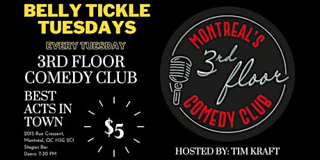 Stand Up Comedy Tuesdays at 3rdfloorcomedyclub.com