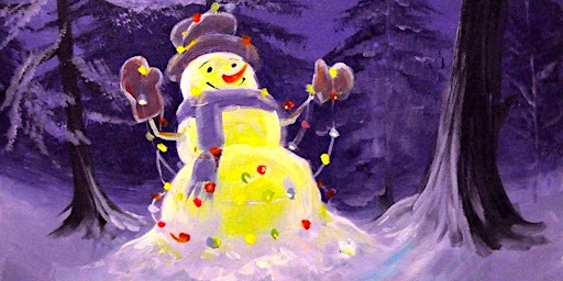 Paint and sip this fun Lighted Snowman with Painting & Vino!