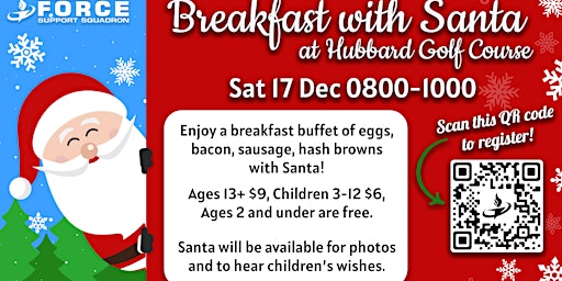 Breakfast with Santa at  Hubbard Golf Course, Hill AFB