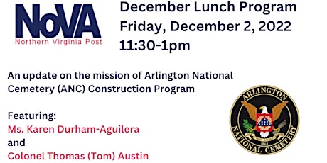 SAME NoVA Post December Luncheon, Arlington National Cemetery Construction
