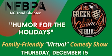 Humor for the Holidays - Virtual Comedy Show