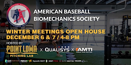 American Baseball Biomechanics Society Winter Meetings Open House