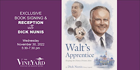 RESCHEDULED!  Book Signing and Reception with Disney Legend Dick Nunis