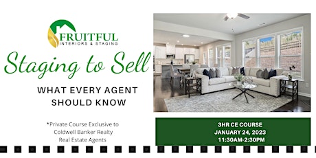 3hr CE Course- Staging to Sell, What Every Agent Should Know