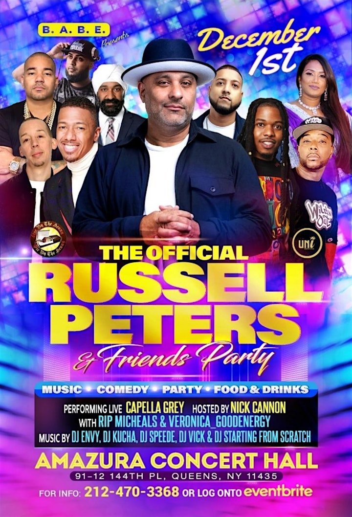 Russell Peters & Friends Party w/ Nick Cannon, Rip Micheals & Capella Grey image