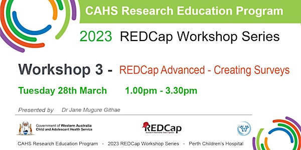 REP 2023 REDCap Workshop Series: Workshop 3 - Advanced REDCap and Surveys