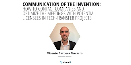 Imagem principal de Communication of the invention: Tech-Transfer project - Vicente Barbera @XS