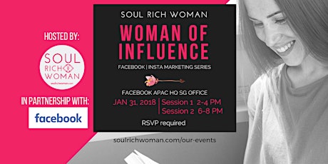 Woman of Influence: Facebook Ads & Instagram Stories Marketing Workshop by Soul Rich Woman X Facebook  primary image