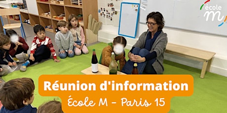 Réunion d'information école M Paris 15ème (rentrée 2023)