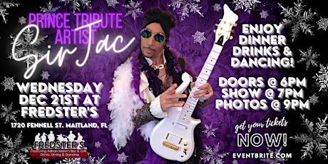 SIR JAC: Prince Tribute Artist (ALL AGES SHOW) 12/21/22