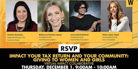 Impact your Tax Return and your Community: Giving to Women and Girls