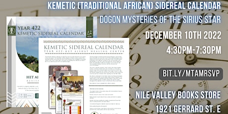 Kemetic (Traditional Africa) Calendar - Dogon Tribe's Sirius Star Mysteries