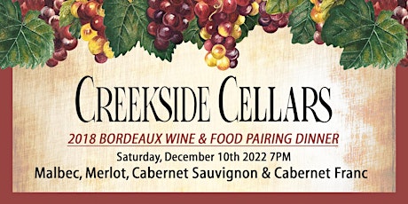 2018 Bordeaux Wine and Food Pairing Dinner