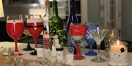 Fun and Festive Holiday Glass Painting at Corked & UnTapped!