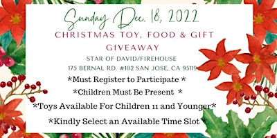 Christmas Toy & Food Giveaway with Christmas Program Included