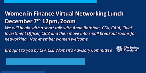 Women in Finance Virtual Networking Lunch