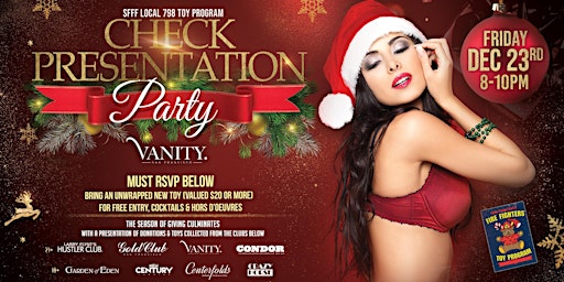 SFFF Toy Drive & Charity Dance  Check Presentation Party @ Vanity SF