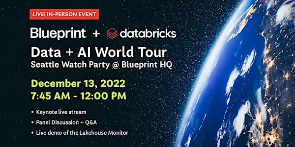 Databricks Data + AI World Tour | Seattle Watch Party