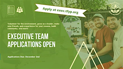 TreeFolksYP Exec Team Application Deadline