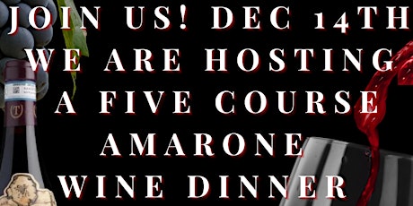 Piccolo's Amarone 5 course dinner