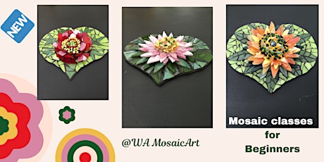 3D stained glass flower mosaic class primary image