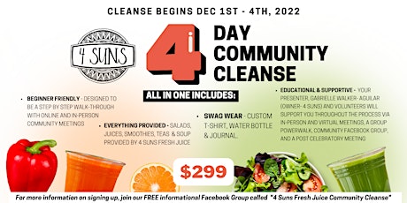 Evanston 4 Suns Fresh Juice Community Cleanse