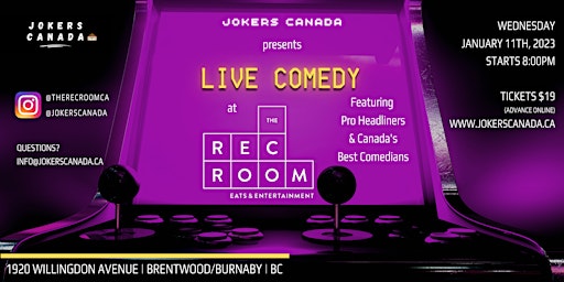 Live Comedy @ The Rec Room