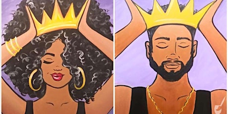 King and Queen Couple's Paint Night - Paint and Sip by Classpop!™