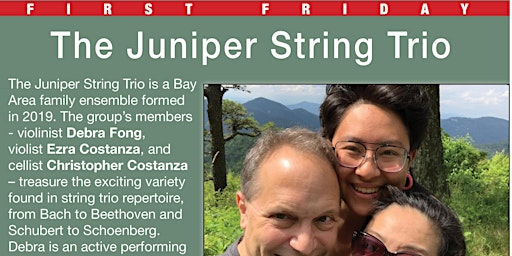 Woodside Arts & Culture's NEXT First Friday:  The Juniper String Trio! 12/2