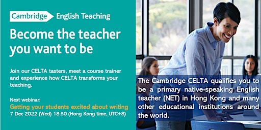 CELTA Taster: Getting your students excited about writing