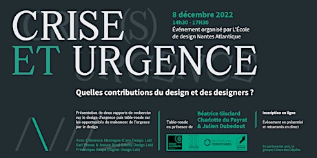 Crise et urgence : quelles contributions du design et des designers ?