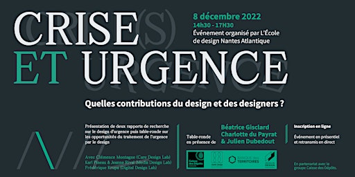 Crise et urgence : quelles contributions du design et des designers ?